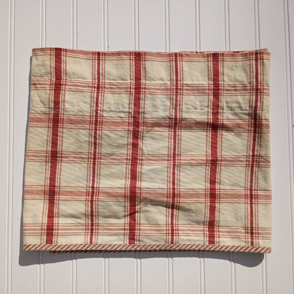 WAVERLY Curtain Valance Pantry Plaid Red Cream Country 59.5 inch Primitive Vtg - Picture 8 of 8